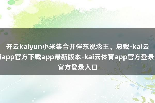 开云kaiyun小米集合并伴东说念主、总裁-kai云体育app官方下载app最新版本-kai云体育app官方登录入口
