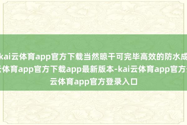 kai云体育app官方下载当然晾干可完毕高效的防水成果-kai云体育app官方下载app最新版本-kai云体育app官方登录入口